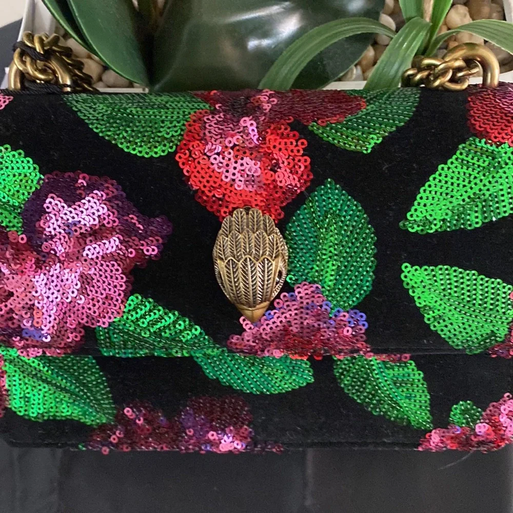 kurt Geiger London Shoreditch Floral Sequin Small Crossbody Bag - Picture 5 of 17